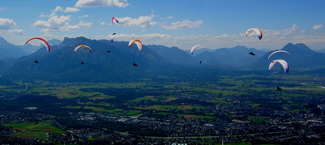 Paragliding around Salzburg